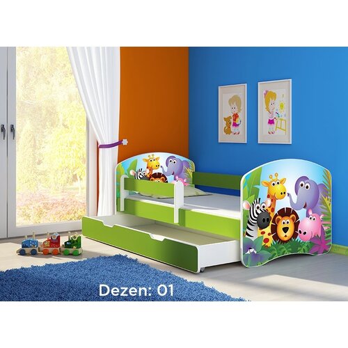 ACMA Krevet za decu Green sa fiokom 140x70 2 01 Cene