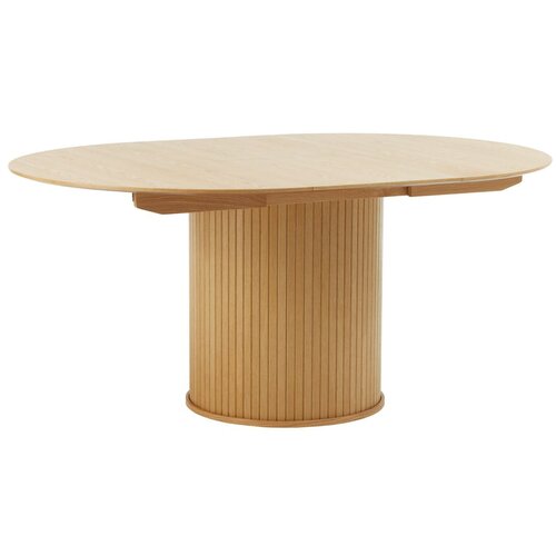 Unique Furniture Okrogla raztegljiva jedilna miza v hrastovem dekorju &amp;oslash; 120 cm Nola &amp;ndash; Slike