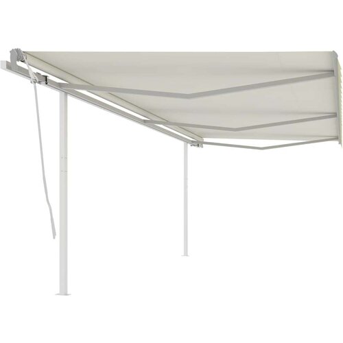  Tenda na ručno uvlačenje sa stupovima 6 x 3 5 m krem Slike