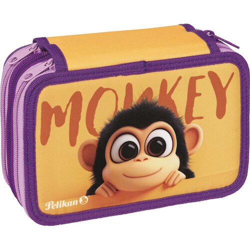 Pelikan pernica Happy Animals 3 zip s priborom - dezen 1 (majmun) Slike