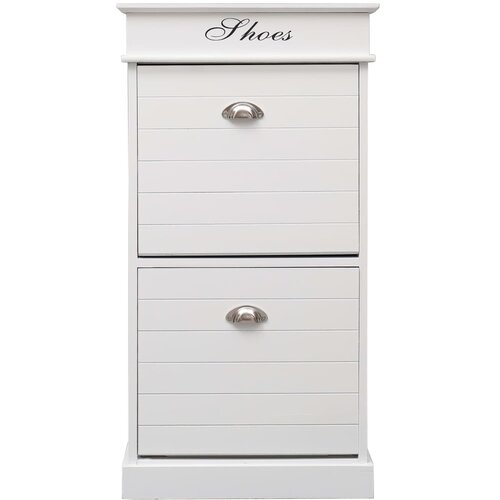 Maison Chic Omarica za obutev - Kopa za čevlje bela 50x28x98 cm les pavlovnije, (21778358) Slike