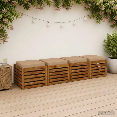  Jastučići za sjedalo od 4 dijela VUGHT 4 pcs 100% poliester - Pje&scaron;čana (melange) 50 x 50 cm 4 Cijene