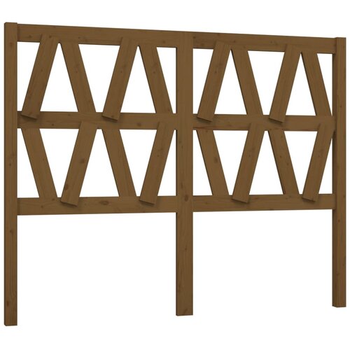 Maison Chic posteljno vzglavje - vzglavna omarica - nočna omarica medeno rjavo 126x4x100 cm trdna borovina, (21707290) Cene