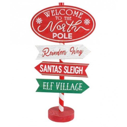 Novogodišnji ukras North Pole putokaz 60 cm Slike