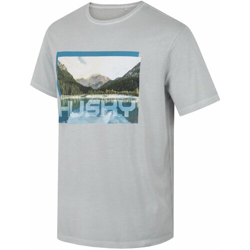 Husky Men's cotton T-shirt Tee Lake M light grey Slike