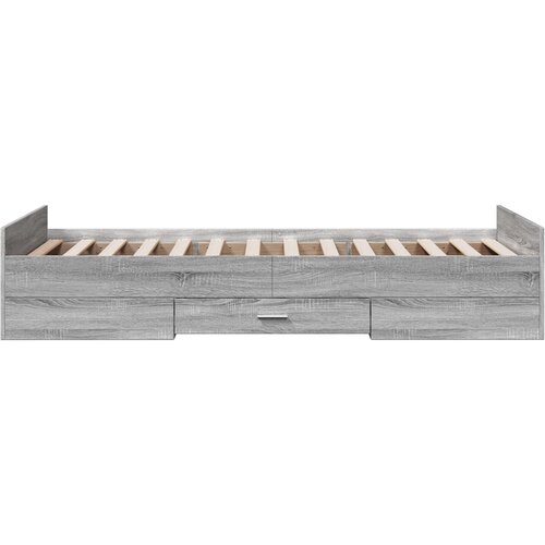  Okvir kreveta s pohranom s ladicama Siva Sonoma 80 x 200 cm Slike