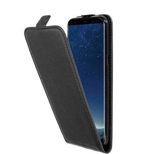 Cadorabo Ohišje, združljivo z Samsung Galaxy S8 PLUS v oksidna črna - Zaščitni ovitek v obliki flipa iz teksturiranega umetnega usnja, (20565916) Cene