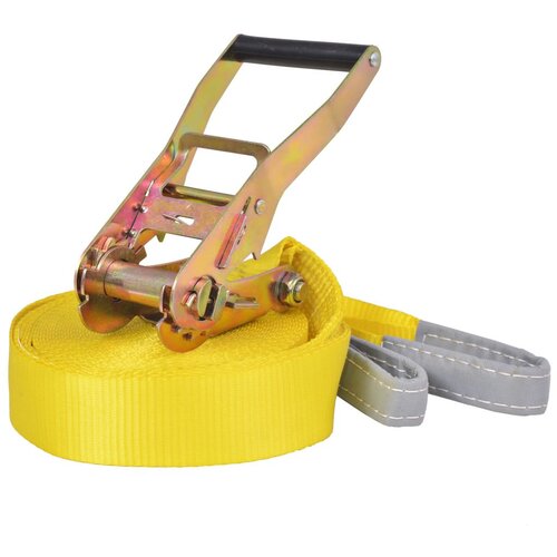 VidaXL Slackline vrv 15 m x 50 mm 150 kg rumene barve Slike