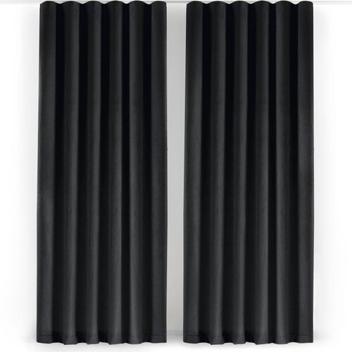 Filumi Črna žametna zavesa za delno zatemnitev 140x300 cm Velto &amp;ndash; Slike
