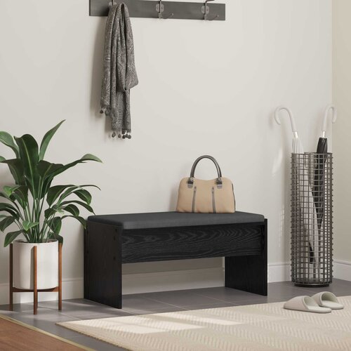  Klupa za hodnik s jastukom Crni hrast 83 x 38 x 40 cm Cene