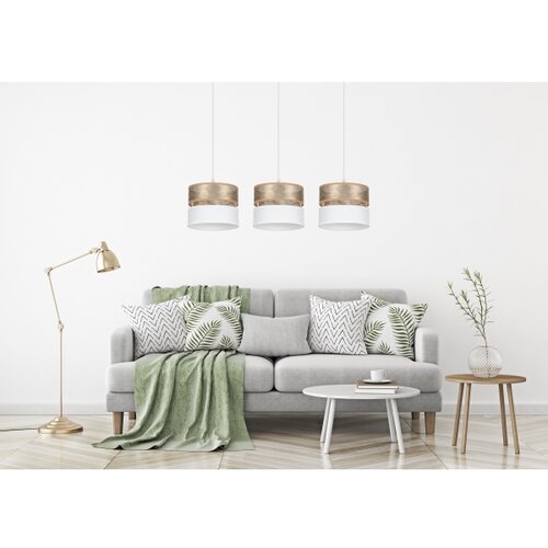  Luster na sajli LIMA 3xE27/60W/230V zlatna/bela Slike