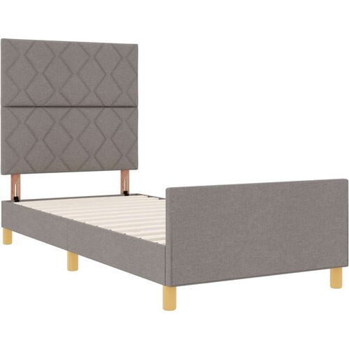 VidaXL Krevet s okvirom Taupe 90x190 cm tkanina Slike
