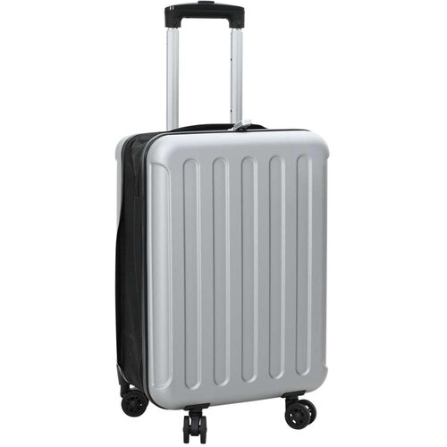 VidaXL sklopivi kofer tvrdi 20 inča srebrni 34x23x55.5 cm ABS Slike