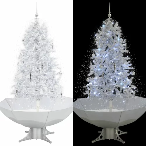 In božićno drvce koje sniježi sa stalkom bijelo 170 cm