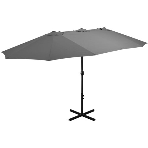 vidaXL zunanji senčnik z aluminijastim drogom 460x270 cm antracit Cene
