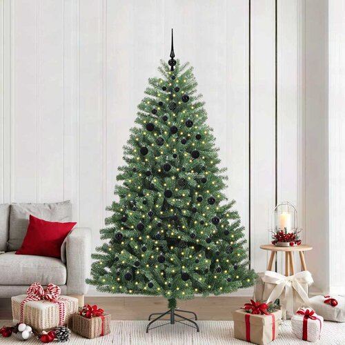  Umjetno božićno drvce s nogom Zelena 210 cm PVC i metal Cene