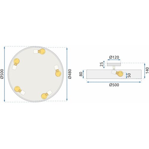 Toolight viseća svjetiljka podesiva crna App860-C crno/zlato 50 cm Slike