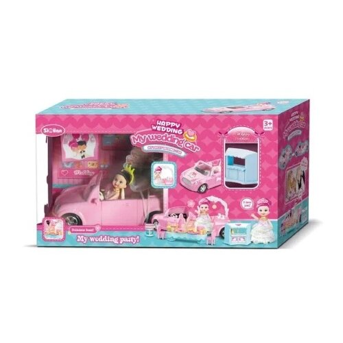 Statovac Boneca, lutka set, svadbeni auto, Happy wedding Cene