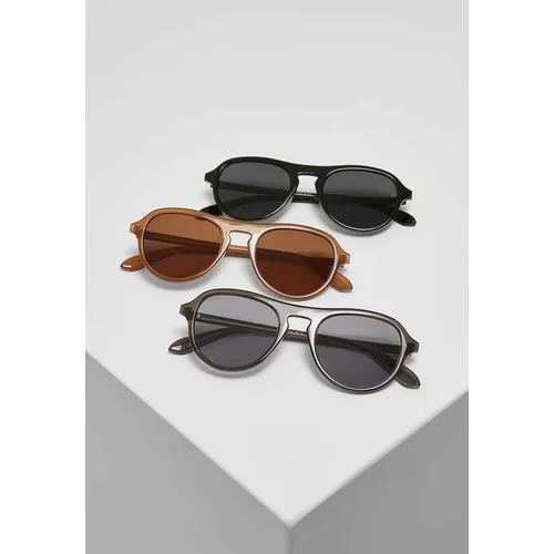 Urban Classics Accessoires Sunglasses Kalimantan 3-Pack Brown/Grey/Black