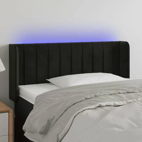  LED posteljno vzglavje črno 103x16x78/88 cm žamet, (20793564)