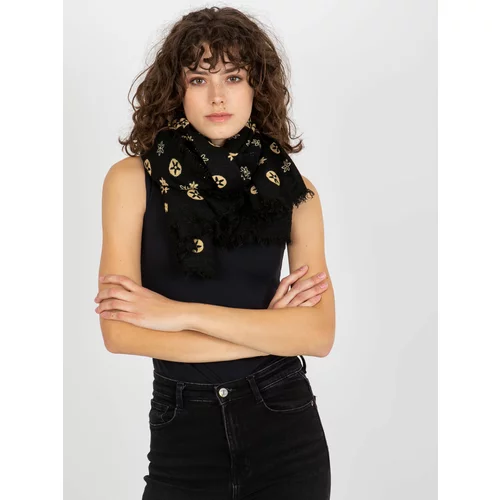 Fashion Hunters Women's scarf with print - black