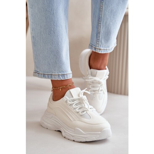 Boto Sneakers Women Sport Shoes Thick Sole White Lerila Cene