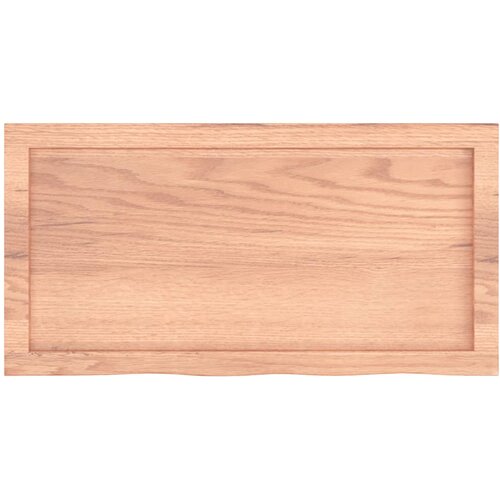  Zidna polica svjetlosmeđa 80x40x(2-6) cm obrađena hrastovina Slike