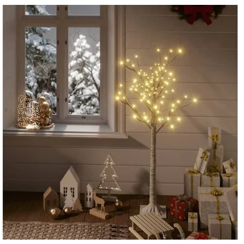  Božično drevesce s 120 LED lučkami 1,2 m toplo belo vrba