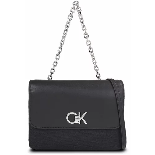 Calvin Klein RE-LOCK DOUBLE GUSETTBAG_JCQ Crna