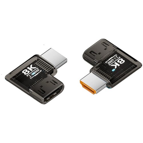 INF UHD HDMI ženski-na-moški kotni adapter 3-pack – HDMI 2.1, 8K@60Hz, 90° ABS Black, (5000327348) Cene