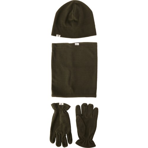 ALTINYILDIZ CLASSICS Men's Khaki Anti-pilling Warm Water Repellent Fleece Beanie Neck Collar Gloves Set Slike
