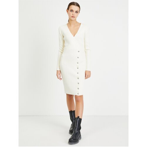 Guess Cream Sheath Sweater Dress Alexandra - Women Slike