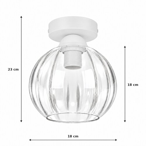 Brilagi LED stropno svetlo RETRO GLASS 1xE27/60W/230V prečnik 18 cm bela/prozirna Slike