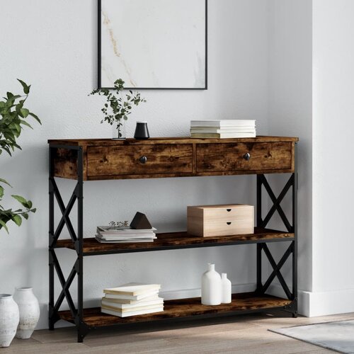  Konzolni stol boja hrasta 100x28x75 cm od konstruiranog drva Cijene