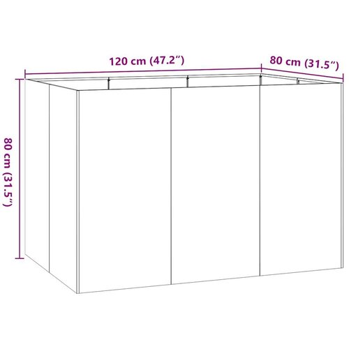 vidaXL Sadilica bijela 120x80x80 cm od čelika Cene