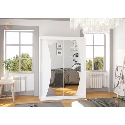 ADRK Furniture Garderobna omara z drsnimi vrati Modesto 150x200x58 cm