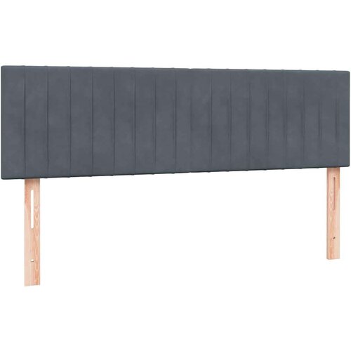 VidaXL Krevet s oprugama i madracem tamnosivi 160x210 cm bar&amp;scaron;unasti Slike