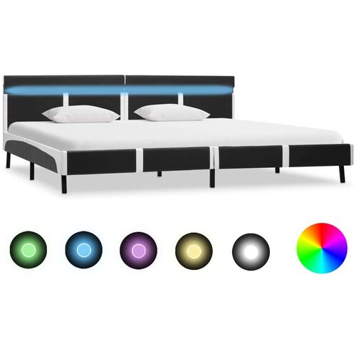  Okvir za krevet od umjetne kože s LED svjetlom sivi 180x200 cm Cene