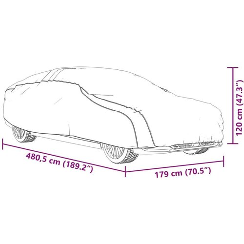  Automobilska navlaka za limuzinu s trakama srebrna L PEVA Slike