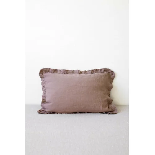 Linen Tales ljubičasta lanena jastučnica s naboranim rubom, 50 x 60 cm