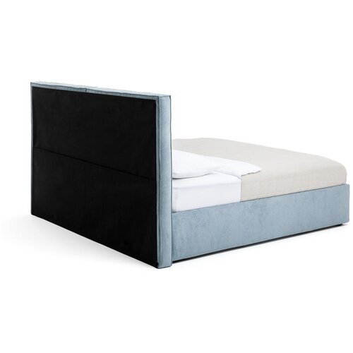 Bonami Selection Plavi tapecirani bračni krevet s podnicom i prostorom za odlaganje 180x200 cm Thessa Bold Line &amp;ndash; Slike