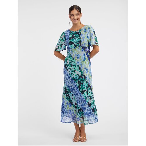 Orsay Blue Women Floral Midi Dress - Women Slike