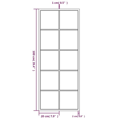  Zidna ogledala 2 kom crna 100 x 40 cm metalna Slike