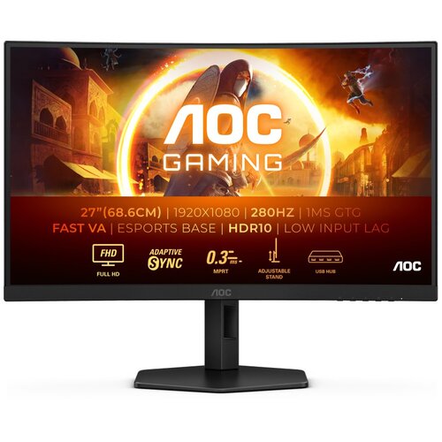 AOC C27G4ZXU 27" 280Hz ukrivljen gaming monitor Cene