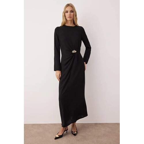 Trendyol Modest Ženska haljina Tctss25Eb00138, Crna Cene