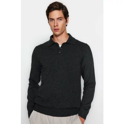 Trendyol Sweater - Gray - Slim fit