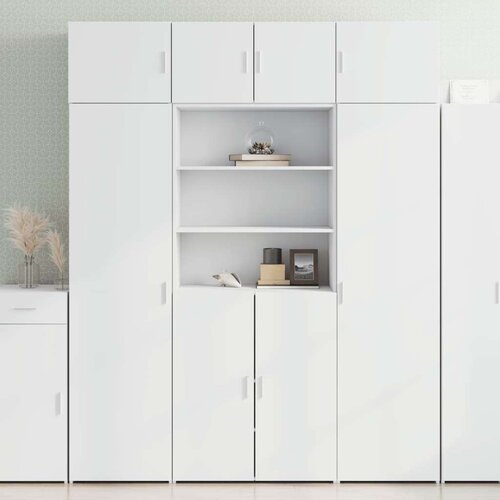 vidaXL Visoka komoda bijela 80 x 42,5 x 185 cm od konstruiranog drva Cene