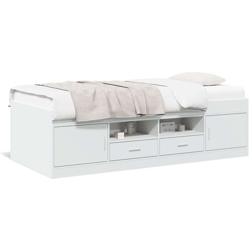  Dnevni krevet s ladicama bijeli 90 x 200 cm konstruirano drvo Cijene