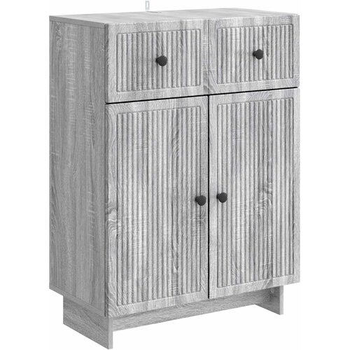 vidaXL Strani šal Siva Sonoma 66 x 34,5 x 90 cm Inženirski les, (5000217340) Cene