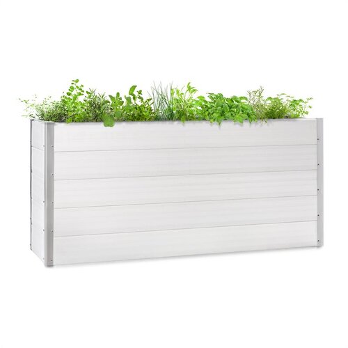 Blumfeldt Nova Grow, vrtni cvjetnjak, 195 x 91 x 50 cm, WPC, izgled drveta, bijeli Cijene